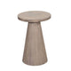 Myro Accent Table | 13" Round Top with Cone Base | Hazelnut Brown Mahogany Wood