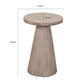 Myro Accent Table | 13" Round Top with Cone Base | Hazelnut Brown Mahogany Wood