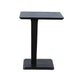 Meya Side End Drink Table | 18" Top with C Base Accent | Umbra Black