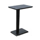 Meya Side End Drink Table | 18" Top with C Base Accent | Umbra Black