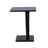 Meya Side End Drink Table | 18" Top with C Base Accent | Umbra Black