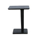 Meya Side End Drink Table | 18" Top with C Base Accent | Umbra Black