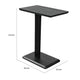 Meya Side End Drink Table | 18" Top with C Base Accent | Umbra Black