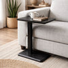 Meya Side End Drink Table | 18" Top with C Base Accent | Umbra Black