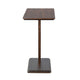 Meya Side End Drink Table | 18" Top with C Base Accent | Walnut Brown