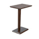 Meya Side End Drink Table | 18" Top with C Base Accent | Walnut Brown