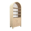 Curio Display Cabinet | Hampton Brown | 84" Arch Wood Frame