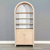 Curio Display Cabinet | Hampton Brown | 84" Arch Wood Frame