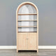 Curio Display Cabinet | Hampton Brown | 84" Arch Wood Frame