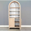 Curio Display Cabinet | Hampton Brown | 84" Arch Wood Frame