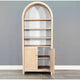 Curio Display Cabinet | Hampton Brown | 84" Arch Wood Frame