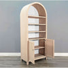 Curio Display Cabinet | Hampton Brown | 84" Arch Wood Frame