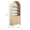 Curio Display Cabinet | Hampton Brown | 84" Arch Wood Frame