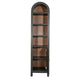 Seza Curio Cabinet | 18" Narrow Design | 72" Black Arched Frame