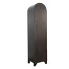 Seza Curio Cabinet | 18" Narrow Design | 72" Black Arched Frame