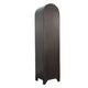 Seza Curio Cabinet | 18" Narrow Design | 72" Black Arched Frame