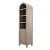 Seza Curio Cabinet | 18" Narrow Design | 72" Wheat Brown Arched Frame