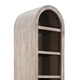 Seza Curio Cabinet | 18" Narrow Design | 72" Wheat Brown Arched Frame