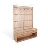 Elizeh Hall Tree Coat Rack with Bench | 2 Drawers | 72" Desert Brown