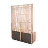 Elizeh Hall Tree Coat Rack with Bench | 2 Drawers | 72" Desert Brown
