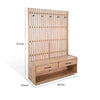 Elizeh Hall Tree Coat Rack with Bench | 2 Drawers | 72" Desert Brown