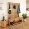 Elizeh Hall Tree Coat Rack with Bench | 2 Drawers | 72" Desert Brown