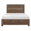 Queen Size Bedroom Set, Brown Finish, Panel Design, 2-Piece Set with Bed and Nightstand
