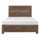 Queen Size Bedroom Set, Brown Finish, Panel Design, 2-Piece Set with Bed and Nightstand