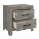 Queen Size Bedroom Set, Gray Finish, Panel Headboard, 3-Piece Set with Bed and Nightstand