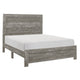 Queen Size Bedroom Set, Gray Finish, Panel Headboard, 3-Piece Set with Bed and Nightstand