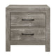 Queen Size Bedroom Set, Gray Finish, Panel Headboard, 3-Piece Set with Bed and Nightstand