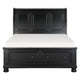 Queen Size Bedroom Set, Black Finish, Storage Bed with Drawers, 2-Piece Set with Bed and Nightstand