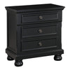 Queen Size Bedroom Set, Black Finish, Storage Bed with Drawers, 2-Piece Set with Bed and Nightstand