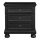 Queen Size Bedroom Set, Black Finish, Storage Bed with Drawers, 2-Piece Set with Bed and Nightstand