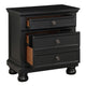 Queen Size Bedroom Set, Black Finish, Storage Bed with Drawers, 2-Piece Set with Bed and Nightstand