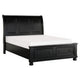 Queen Size Bedroom Set, Black Finish, Storage Bed with Drawers, 3-Piece Set with Bed and Two Nightstands