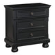 Queen Size Bedroom Set, Black Finish, Storage Bed with Drawers, 3-Piece Set with Bed and Two Nightstands