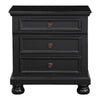 Queen Size Bedroom Set, Black Finish, Storage Bed with Drawers, 3-Piece Set with Bed and Two Nightstands