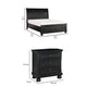 Queen Size Bedroom Set, Black Finish, Storage Bed with Drawers, 3-Piece Set with Bed and Two Nightstands