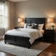 Queen Size Bedroom Set, Black Finish, Storage Bed with Drawers, 3-Piece Set with Bed and Two Nightstands