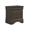 Queen Size Bedroom Set, Gray Finish, 2-Piece Set with Bed and Matching Nightstand