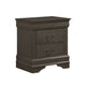 Queen Size Bedroom Set, Gray Finish, 2-Piece Set with Bed and Matching Nightstand