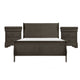 Queen Size Bedroom Set, Gray Finish, 3-Piece Set with Bed and Two Nightstands