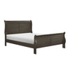 Queen Size Bedroom Set, Gray Finish, 3-Piece Set with Bed and Two Nightstands