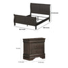 Queen Size Bedroom Set, Gray Finish, 3-Piece Set with Bed and Two Nightstands