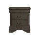 King Size Bedroom Set, Gray Finish, 2-Piece Set with Bed and Nightstand