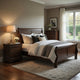 King Size Bedroom Set, Gray Finish, 2-Piece Set with Bed and Nightstand