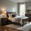 King Size Bedroom Set, Gray Finish, 2-Piece Set with Bed and Nightstand