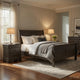 King Size Bedroom Set, Gray Finish, 3-Piece Set with Bed and Two Nightstands