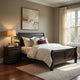 Full Size Bedroom Set, Gray Finish, 2-Piece Set with Bed and Nightstand